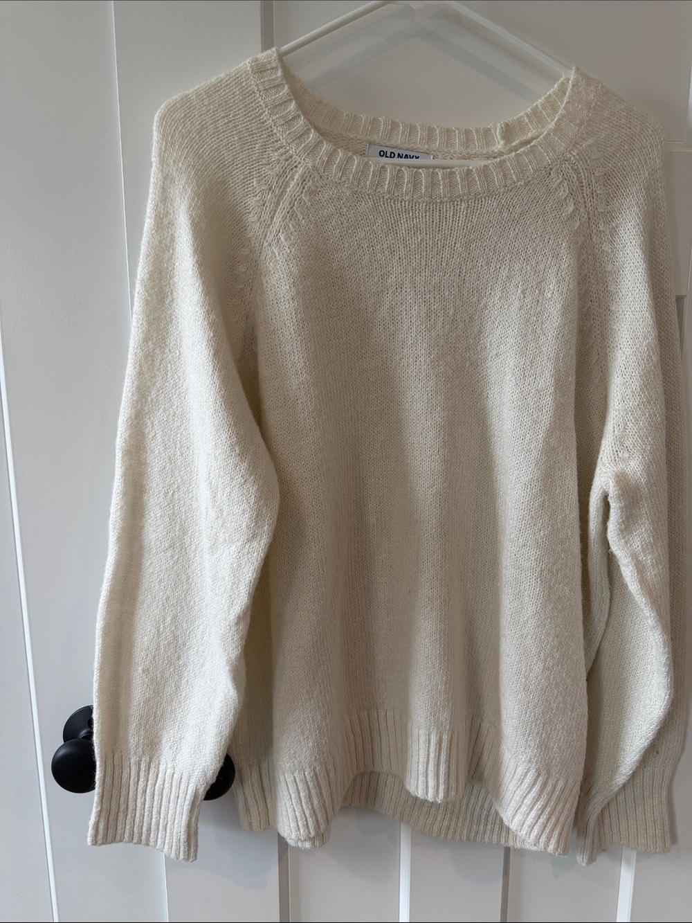 Old Navy Neutral Ivory Crewneck Sweater